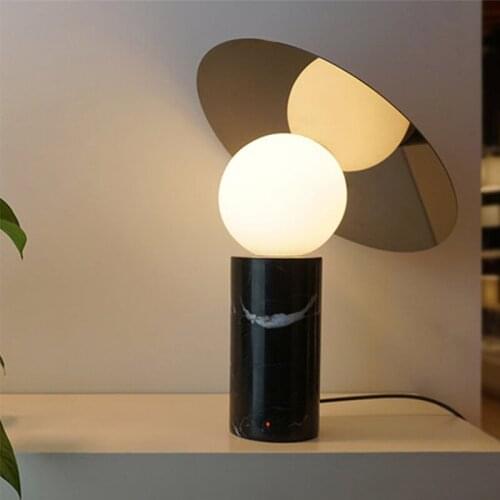 Modern Marble Table Lamps For Living Room Decoration Bedroom Bedside Lights Study Desk Lamp Nordic Home Decor Led Light Fixtures