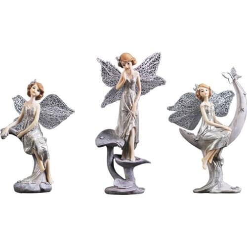 CREATIVE ANGEL STATUE ORNAMENT RESIN TABLE DECOR CRAFT VALENTINES DAY GIFT HOME DECORATIONS ACCESSORIES CHRISTMAS GIFTS