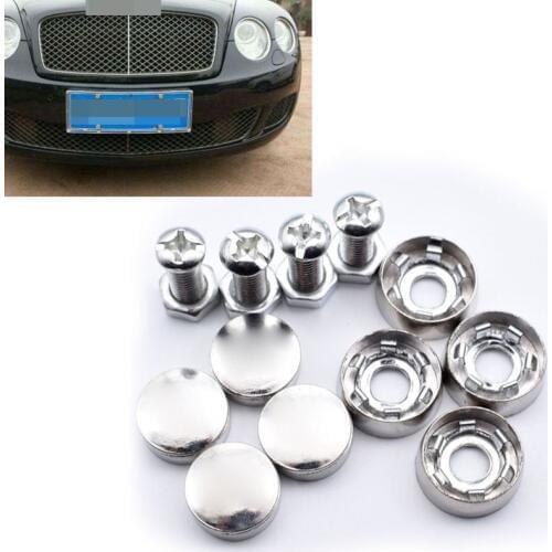 Universal Car Truck License Plate Frames Screw Cap Kit Household Tag Metal Latches Cover Fasteners Anti-Theft DIY Parts