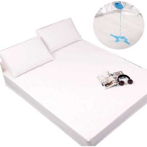 Waterproof Mattress Protector Solid Cover For Bed Breathable Hypoallergenic Protection Pad Cover Anti-mite Bed Linens