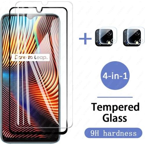 Tempered Glass on For Realme 7i Global Screen Protector Soft Camera Lens Films for Realme 7i Realme7i 7 I Global 6.5" HD Black