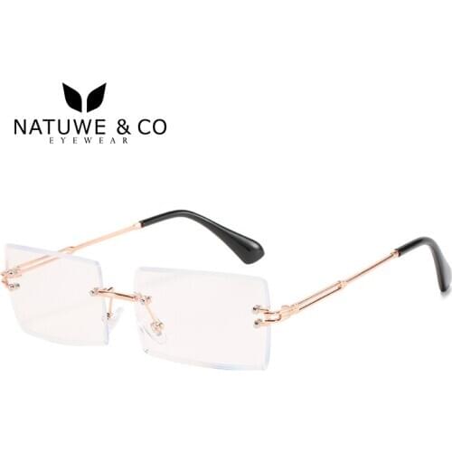 Natuwe Blue Cut 123 Women Fashion Rimless Transperant Optical Frame