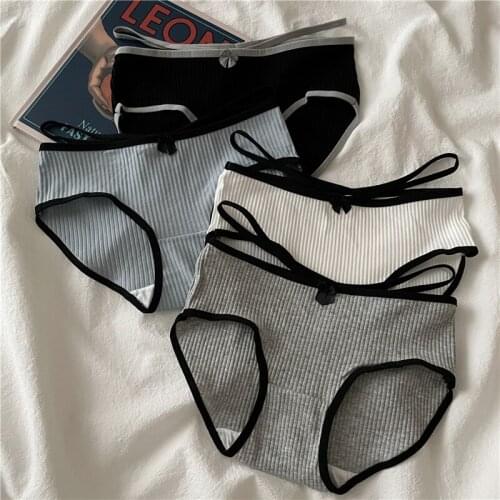 Womens Bowknot Cotton Hip Panties Underwear Lingerie Soft Strech Seamless Underwear Panty for Ladies
