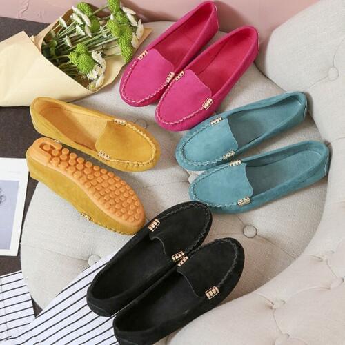 Large size 35-43 female flat shoes 2019 candy color non-slip flat shoes women ballet shoes comfortable womens shoes