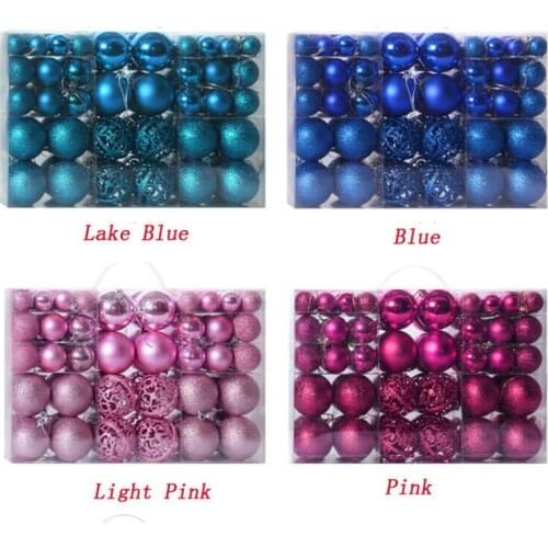 100 Pieces Christmas Balls Christmas Tree Decorations Luminous Ball Ornaments Hanging Supplies Gift Boxes Decor Xmas