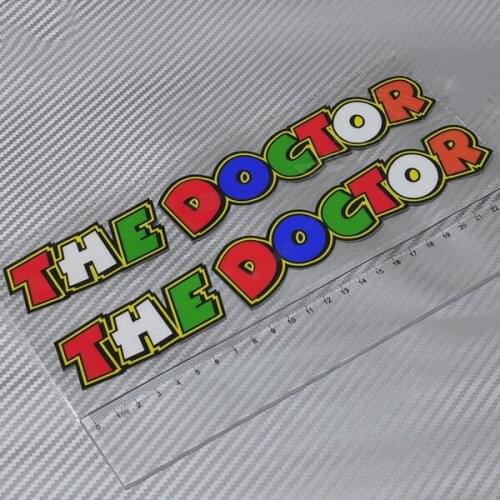 2PCS Car Styling Vinyl Tape Motocross Dirt Bike Helmet GP Racing Decorate Sticker Decals for THE DOCTOR