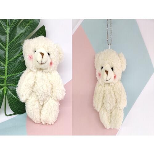 20pcs curly blush bear plush toy ins net red bag pendant doll doll keychain cute plush couple pendant