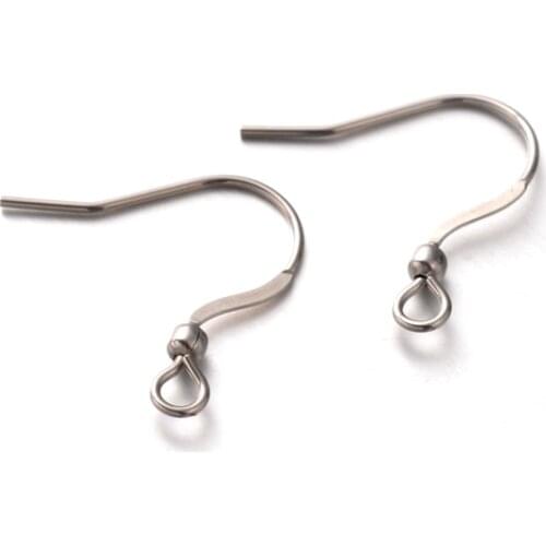 200pcs 18x18mm 304 Stainless Steel Earring Hooks Ear Wires Earring Finding for Earring Designs Jewelry Making accessories F60