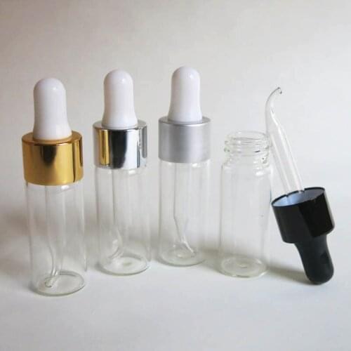 500 x 10ml Mini Clear Glass Dropper Bottle 10cc Transparent PIpette Dropper Vial,Sample Container