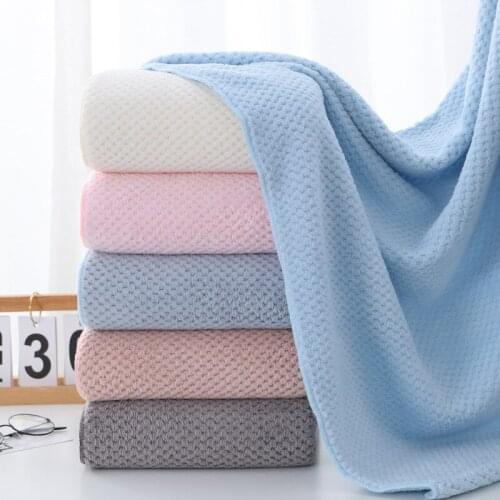 Pineapple Grid 140*70cm Home Textile Towel Adult Absorbent Bath Towel Women Robes Bath Towel Microfiber Fabric Towel
