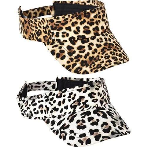 Unisex Leopard Print Baseball Cap Empty Top Design Cotton UV Rays Prevention Hats Men Casual Hip Hop Rock Sunvisor Cap