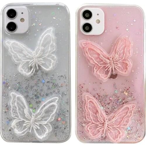 Phone Shell Ultra-thin Butterfly Design Silicone Soft Practical Multifunctional Smartphone Protective Cover for iPhone X/XR/11/1