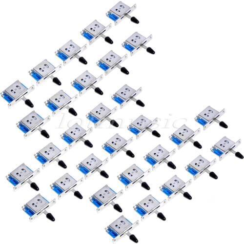 30 Set Black Knob 5 Way Pickup Selector Toggle Switch For Strat Guitar Replacement