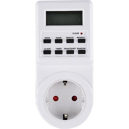 Digital Infinite Repeat Cycle Plug Timer Switch, 24 Hour Programmalbe Timer for Electrical Outlets, Lights, 2-Prong, 16A 3680W