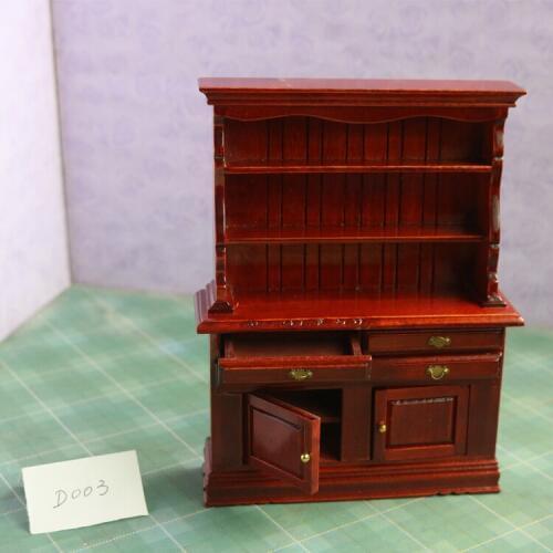 G07-X029 children baby gift Toy 1:12 Dollhouse mini Furniture Miniature rement Doll accessories wooden bookcase D003 1pcs