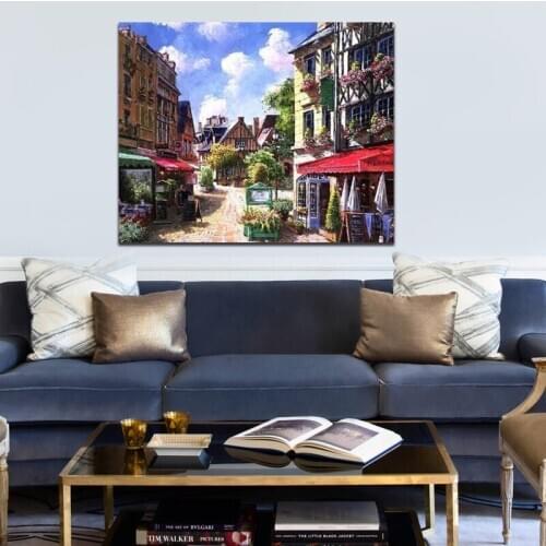 DIY colorings pictures by numbers with Style-Stadt picture drawing Relief painting by numbers framed Home