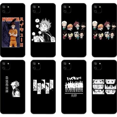 Black tpu Case For OPPO Realme C11 C20 C21 Case Back Cover Bumper oya oya oya haikyuu love volleyball