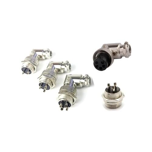 10 Set GX16 90 Degree Right Angle XLR 16mm Elbow 2 3 4 5 6 7 8 9 Pin Female Plug Male Chassis Mount Socket Aviation Connector