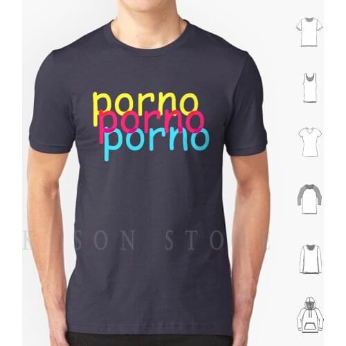 P O R N O T Shirt Diy Big Size Cotton Nsfw Sex Shook Glitch Text