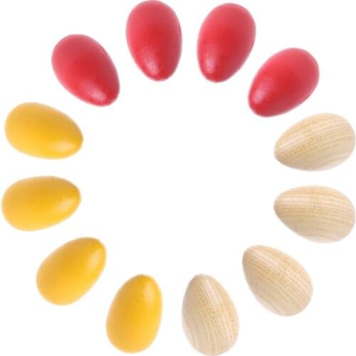 HX5D 1Pc Wooden Percussion Musical Egg Maracas Shakers Children Kids Toys Fun Gifts