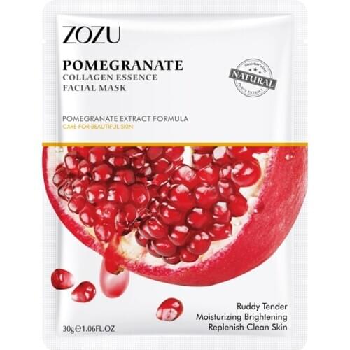 Collagen Facial Mask Cares For Face Plant Ingredients Moisturizes Hydrate Elastic Delicate Soften Smooth Gently Skin Friendly