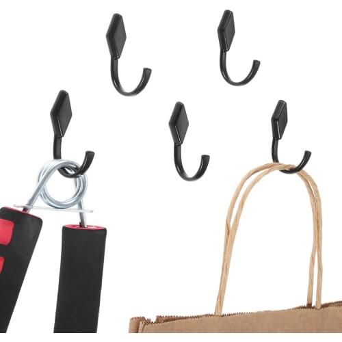 5Pcs Zinc Alloy Coat Hooks Wall Mounted Robe Hook Kitchen Bathroom Furniture Doors Towel Clothes Single Coat Hanger with Screws