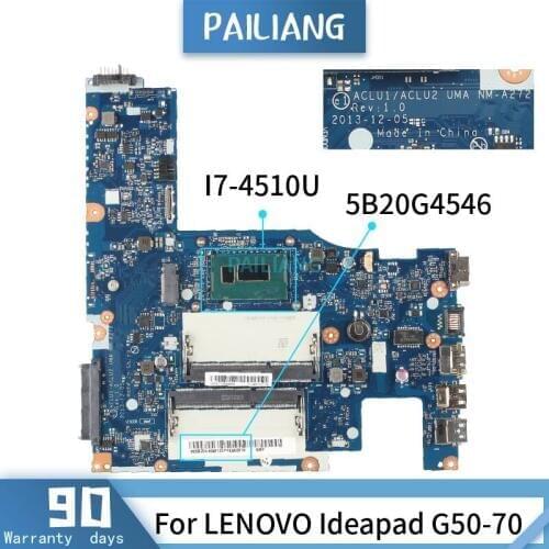 5B20G45461 For LENOVO Ideapad G50-70 NM-A272 I7-4510U Mainboard Laptop motherboard tested OK