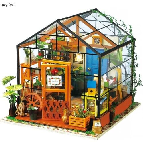 DIY Doll House Miniature Dollhouse With Furnitures Wooden House Miniaturas Toys For Children New Year Christmas Gift DG10X