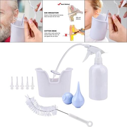 Earwax Removal Set Ear Wax Washer Cleaner Tool With 5 Replacement Tips Bulb Syringe Ear Irrigation Washer Bottle System
