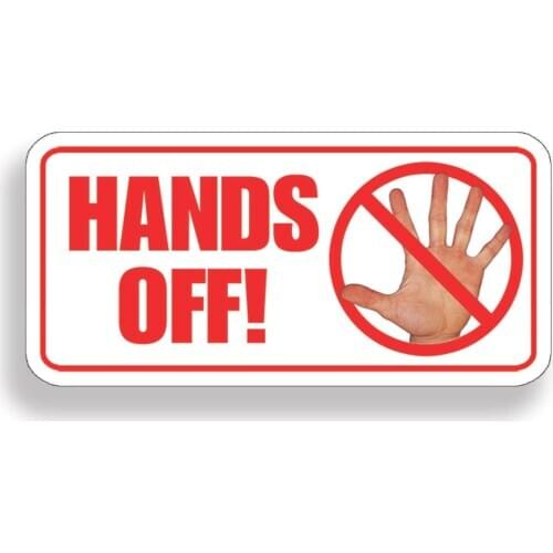 Forbidden touch off hand sticker toolbox kit car stereo phone laptop car decal