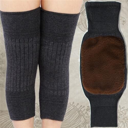 1Pair Anti Cold Knee Pads Plus Breathable Thicken Fleece Prevent Arthritis Keep Knee Protector Support Warm Kneepad
