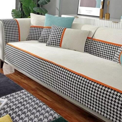 Cheaper Thicken Soft Sofa Cover Towel Cushion Solid Color Corner Sofa Cover for Living Room Decor Pets Non-slip Couch Slipcovers