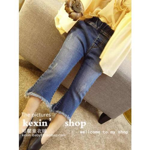 2018 new girl jeans kids girls denim pants clothes