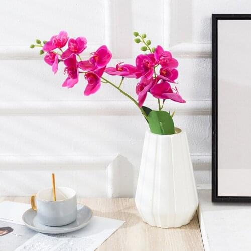 Phalaenopsis 50cm Butterfly Orchids Real Touch Wedding Flower Floral Bouquet For DIY Home Christmas Party Garden Potted Decor