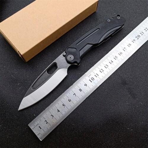 OEM 8Cr13Mov G10 Folding Blade + Steel Handle Tactical Outdoor Camping Hunting Fishing Pocket Fruit Knife Survival EDC Tool