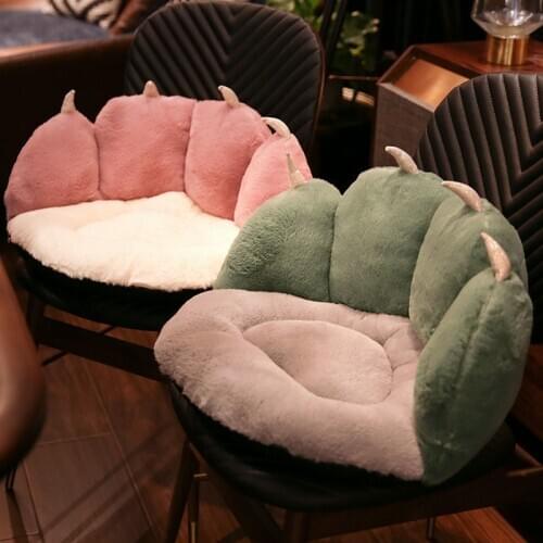 Cat Paw Fuzzy Plush Chair Seat Cushion Stuffed Colorful Animal Indoor Floor Sofa Pillow For Winter Warm Tatami Rug Home Decor