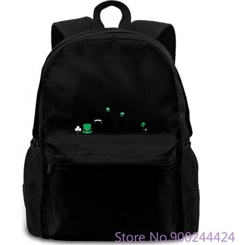 St Patricks Day Evolution Grey Male Pattern women men backpack laptop travel school adult student