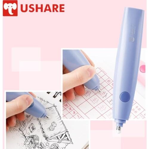 Blue Replacement Electric Rubber for Kids Painting Supplies Fashion Automatic Electric Pencil Eraser Traceless Art Stationery