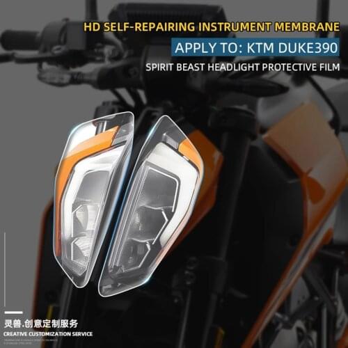 Spirit Beast Motorcycle Smoke Fog Light Sticker Headlight HD film Anti-scratch protection TPU Sticker For KTM DUKE 390