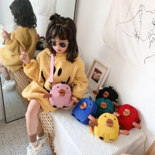 Childrens Bags 2019 New Cute Cartoon Duckling Shoulder Messenger Bag Boys Girls Accessories Handbags Coin Purse