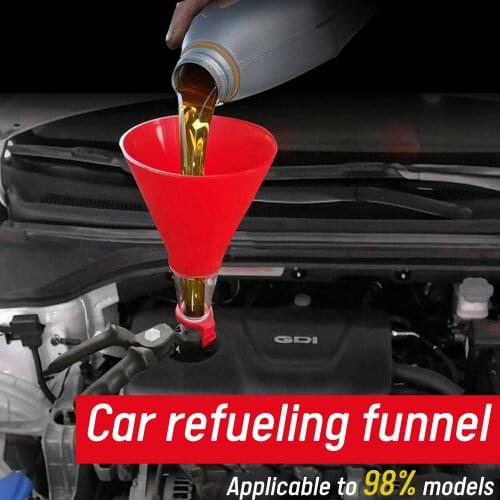 Universal Car Engine Oil Funnel Adjustable Gasoline Special Filling Equipment Kit Petrol Diesel Brake Fluid Change Kit
