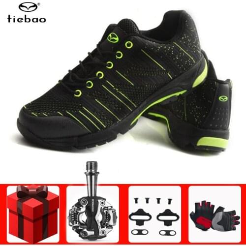 Tiebao Leisure Cycling Shoes Men Women sapatilha ciclismo mtb Bicycle Mountain Road Bike Athlet Rubber Soles Self-Locking Shoes