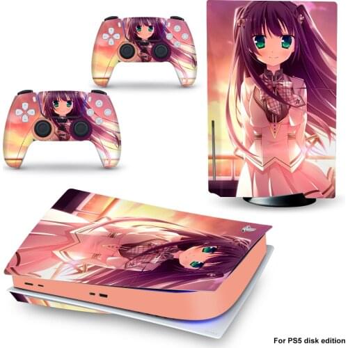 Girl PS5 Standard Disc Edition Skin Sticker Decal Cover for PlayStation 5 Console & Controller PS5 Skin Sticker Vinyl