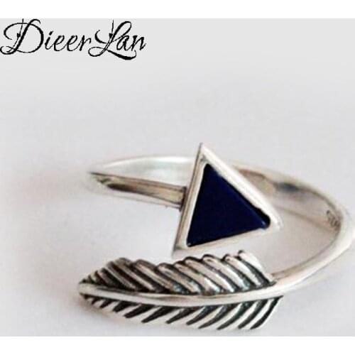 Vintage Silver Color Black Triangle Rings for Women Wedding Adjustable Antique Statement Rings Anillos