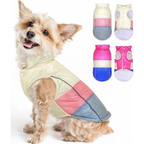 Waterproof Dog Clothes Soft Warm Winter Pet Vest Coat Clothing Reflective Puppy Cat Thick Jacket For Small Medium Dogs Cats