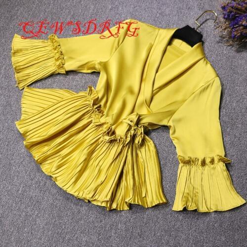 2019 chiffon shirts women summer new female Deep V-neck lace up chiffon shirt womens three Quarter sleeve shirts women blouses