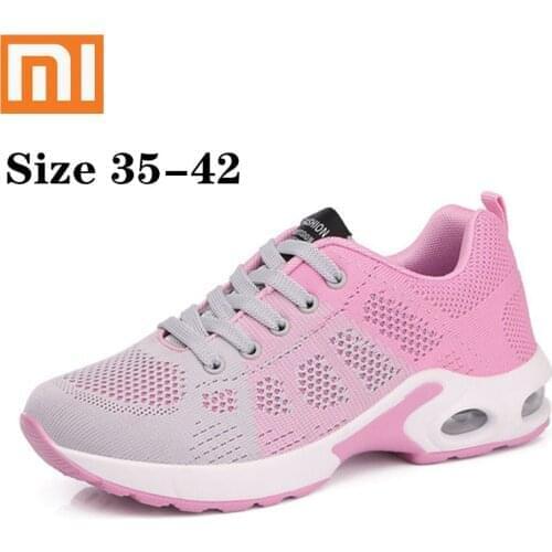 Xiaomi Mijia Women Sneakers Lightweight Running Shoes Outdoor Sports Breathable Mesh Comfort Running Shoes Air Cushion Lace Up