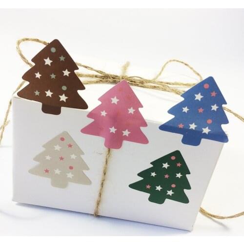 100Pcs/lot lovey Sticker DIY Stickers Colourful Christmas Tree Decoration Packaging Stickers Scrapbooking