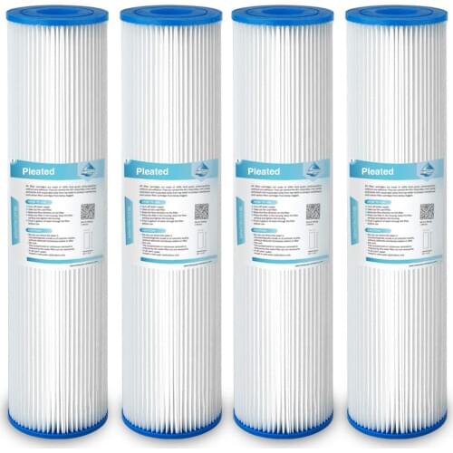 5 Micron Pleated Polyester Sediment Water Filter 10"x2.5" Replacement Cartridge Universal Whole House Pre-Filter