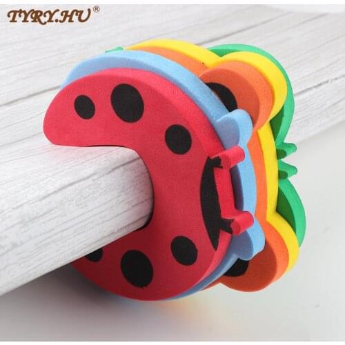 5Pcs/Lot Protection Baby Safety Cute Animal Security Door Stopper Baby Card Lock Newborn Care Child Finger Protector